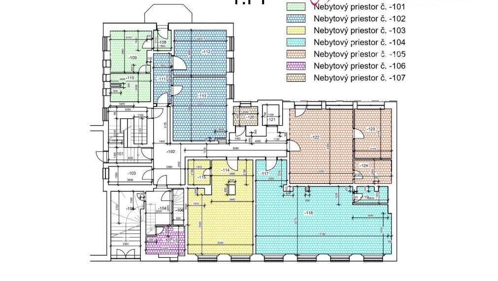 Predaj nebytových priestorov (kancelársko-obchodné) na Gunduličovej ulici v centre