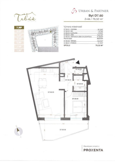 NOVOSTAVBA 2 izbový byt na prenájom v centre Nitry.