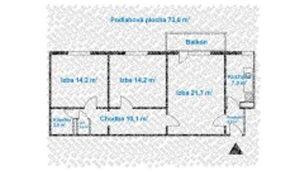 3 izbový byt s balkónom v Ružinove, Sklenárova ul.