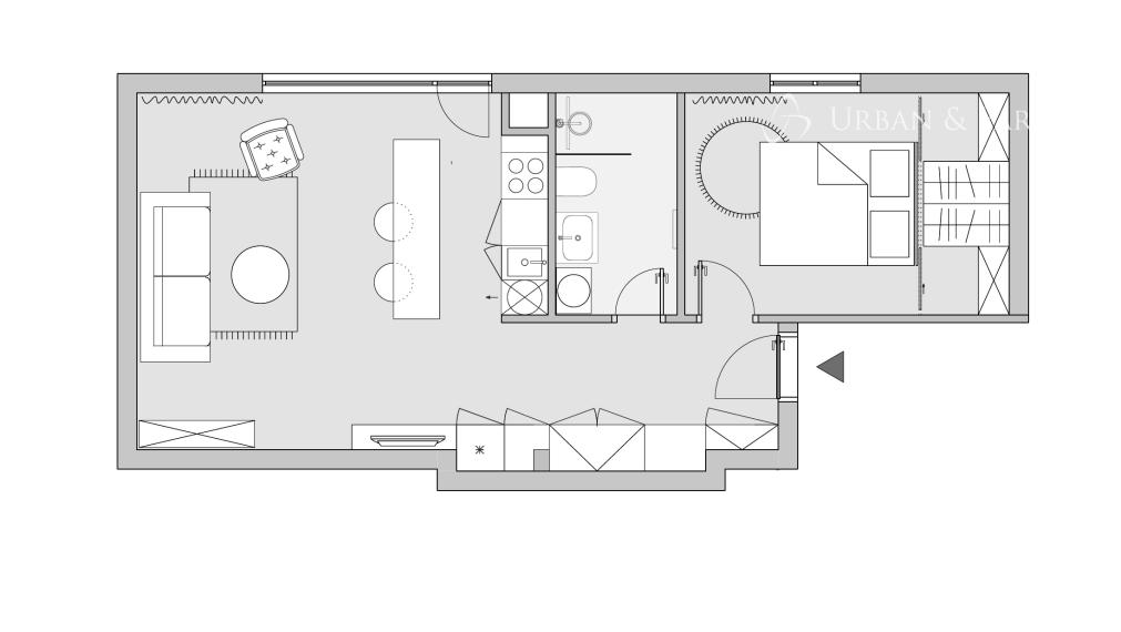 Prenájom nadštandardného 2 izbového bytu v novostavbe s parkovaním na Okánikovej ulici v centre